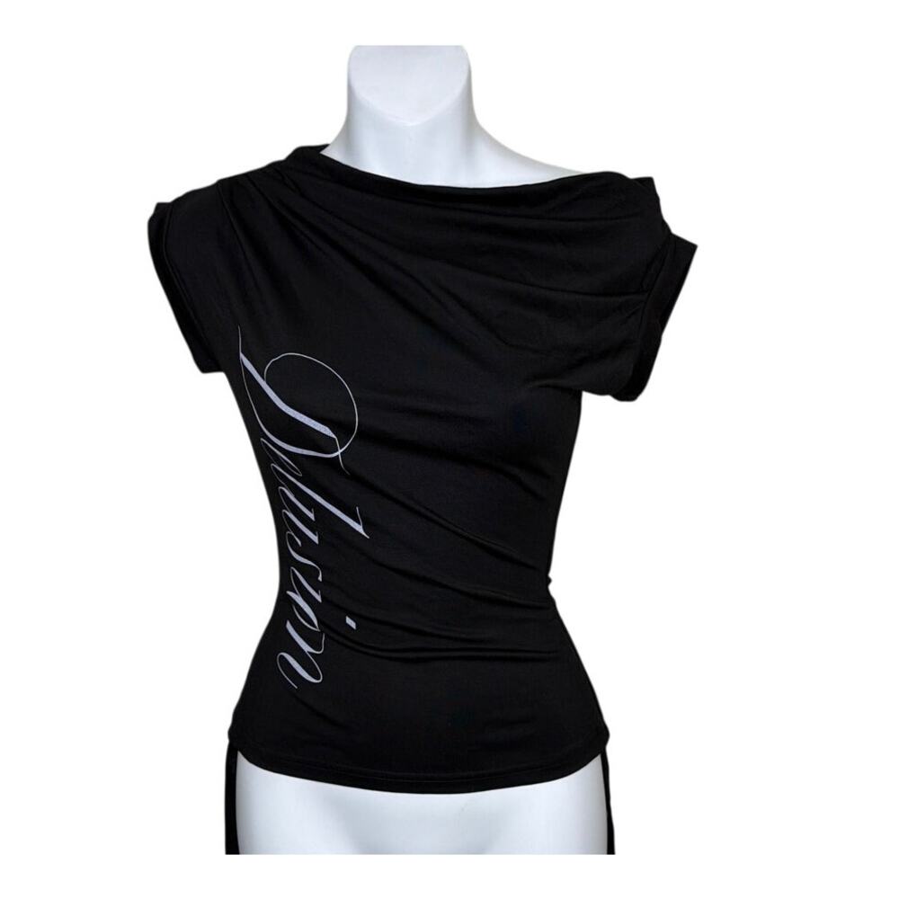 ZEMETA Black Delution Top Black Size Small New Y2K Size Small New with tags